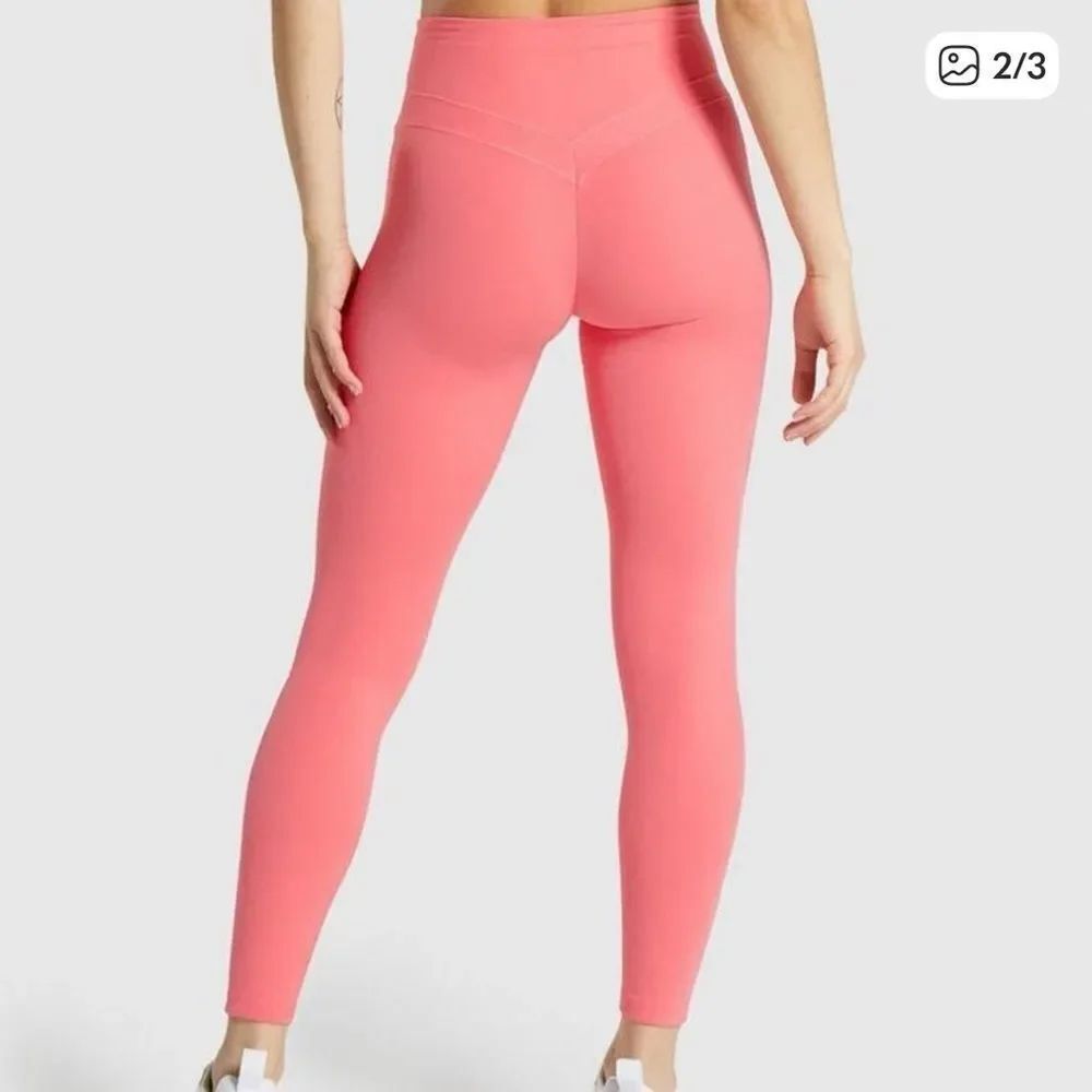 Gymshark X Whitney Simmons High Rise Scrunch Legging Coral Pink Womens XXL